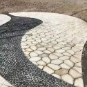 三沙 黄金麻冰裂纹地铺石工地铺装案例