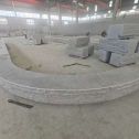 三沙 芝麻白异形坐凳，自然面光面弧形加工
