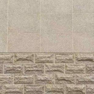 三沙 黄金麻自然面蘑菇石配荔枝面干挂