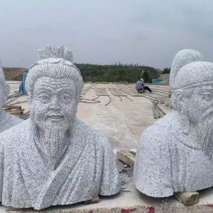 三沙 白麻花岗岩石材人物立体雕刻