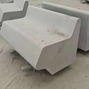 三沙 芝麻白花岗岩异形坐凳，石凳