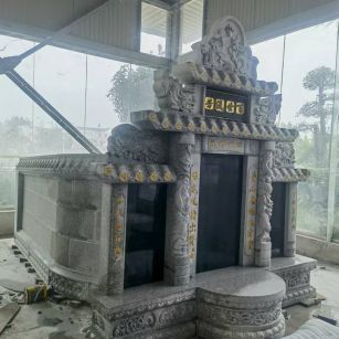 三沙 芝麻白墓碑效果展示图