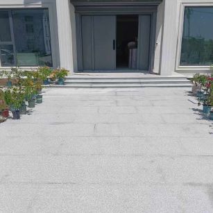 三沙 芝麻白花岗岩地铺石地面铺装