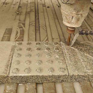 三沙 芝麻白花岗岩石材盲人石、盲道石、盲点石