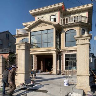 三沙 黄金麻花岗岩荔枝面别墅外墙干挂私家专属