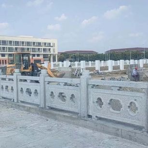 三沙 白麻花岗岩荔枝面河道栏杆