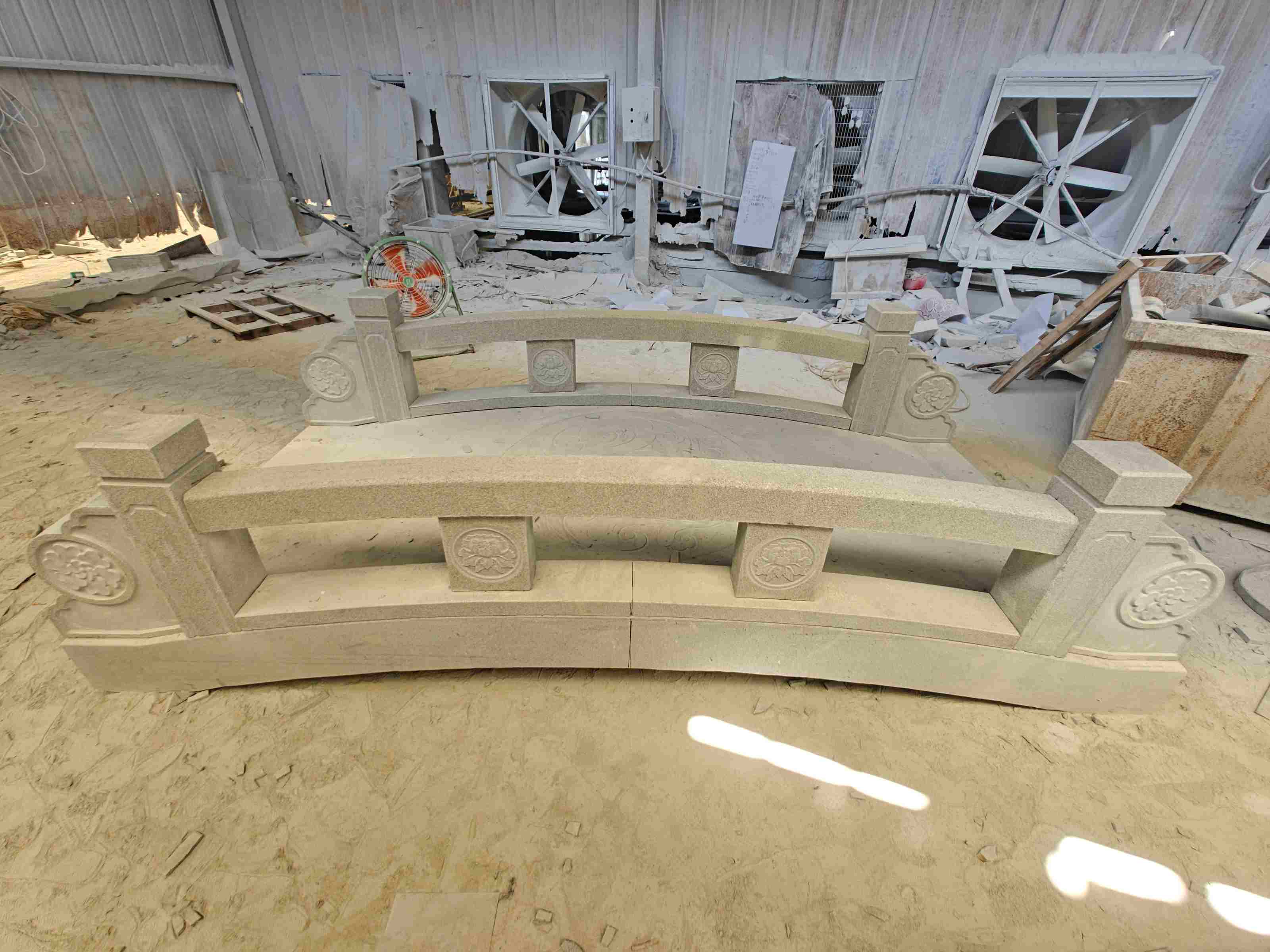 三沙 芝麻灰花岗岩异形加工-拱桥，石桥