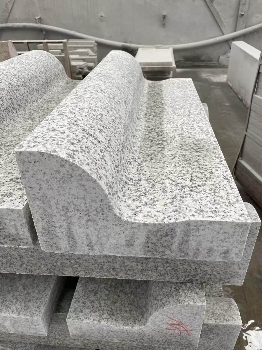 三沙 白麻花岗岩S型路沿石，路侧石，马路牙子等