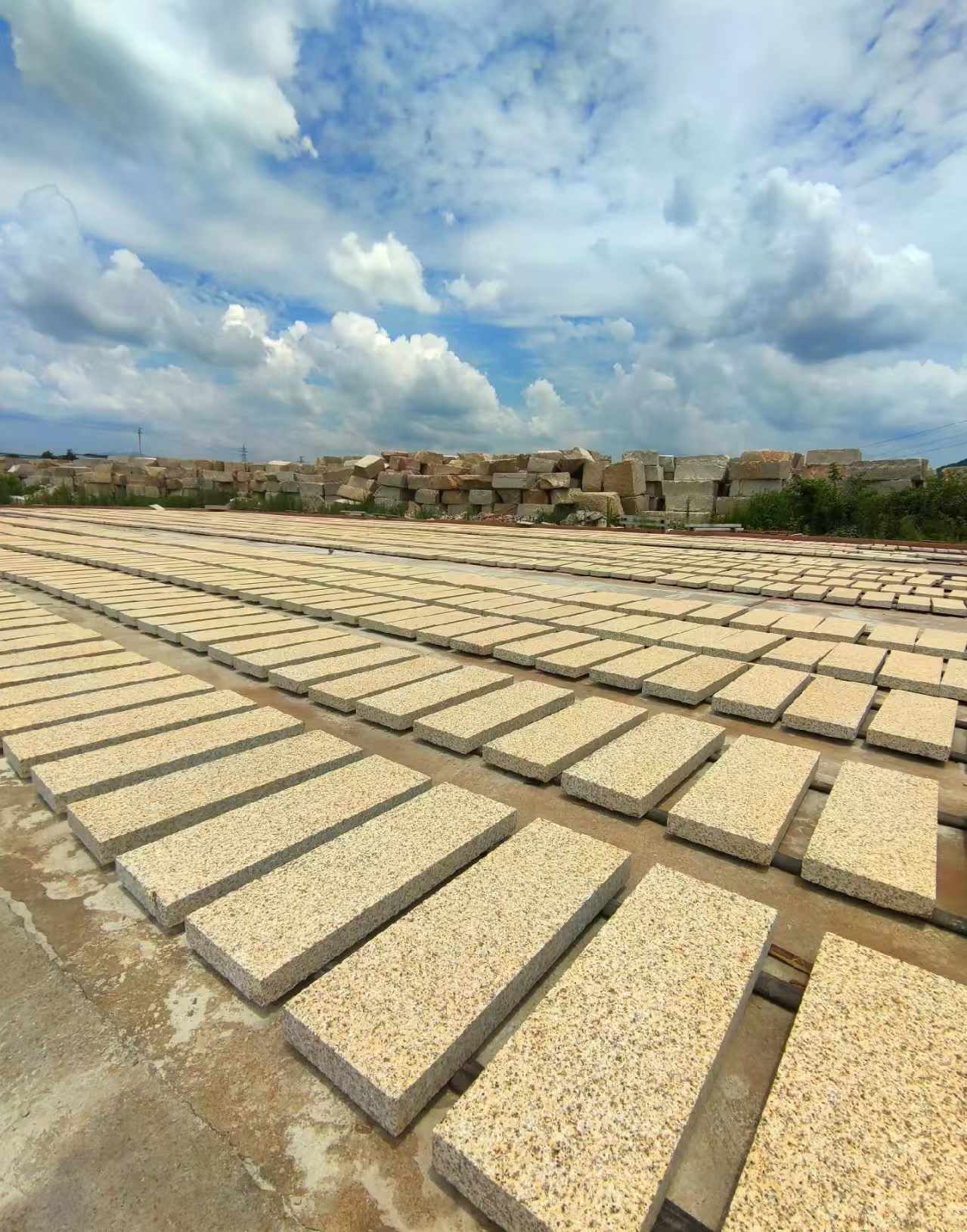 三沙 黄金麻荔枝面花岗岩石材地铺石防护中