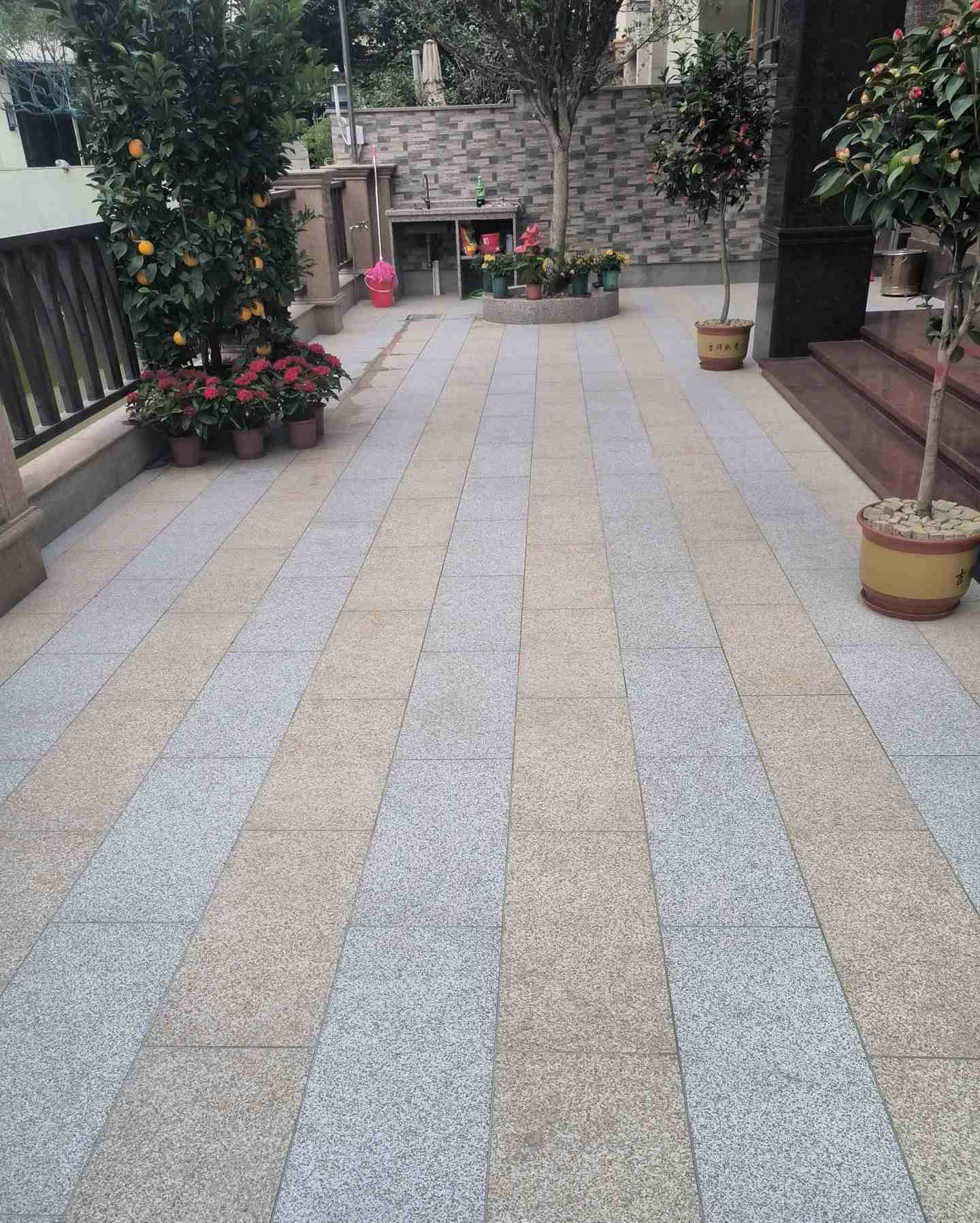 三沙 黄金麻白麻荔枝面庭院铺装展示